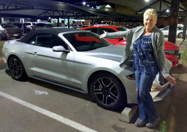 Mom with the Mustang!